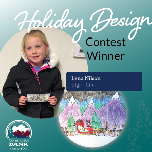 Lena Nilson holding a $100 bill.